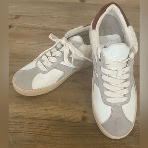 Naturalizer Medina Sneakers, Faux Fur Trim, White, Size 8, New, No Box